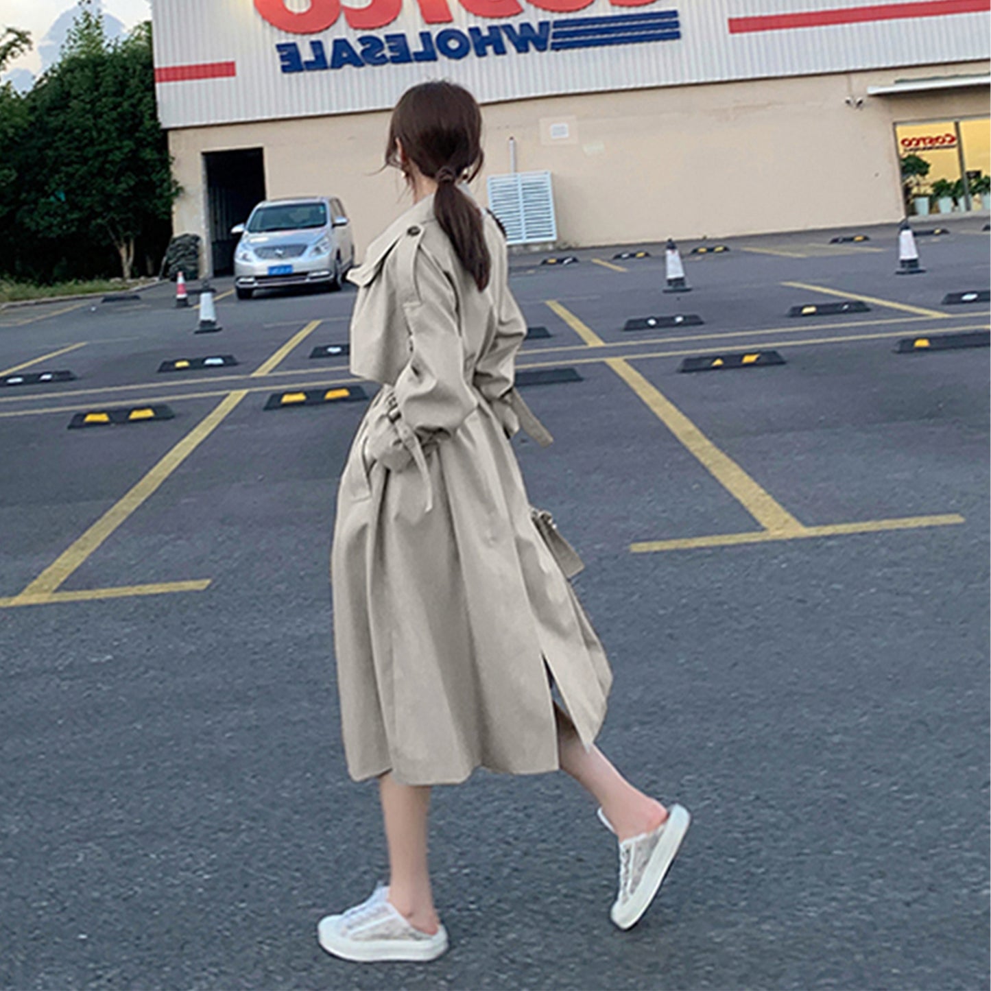 Women Trendy Trench Coat, Double Breasted Coat, Elegant Oversize Trench Coat