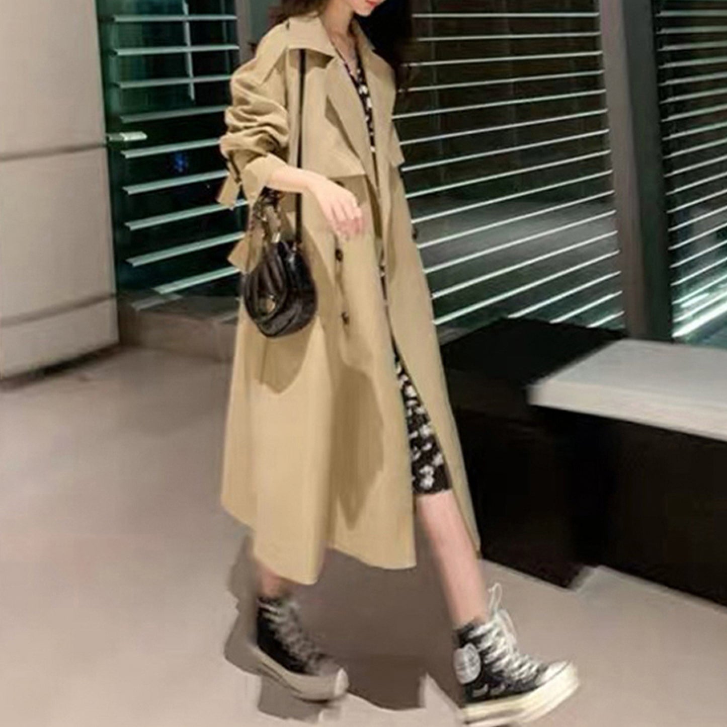 Women Trendy Trench Coat, Double Breasted Coat, Elegant Oversize Trench Coat