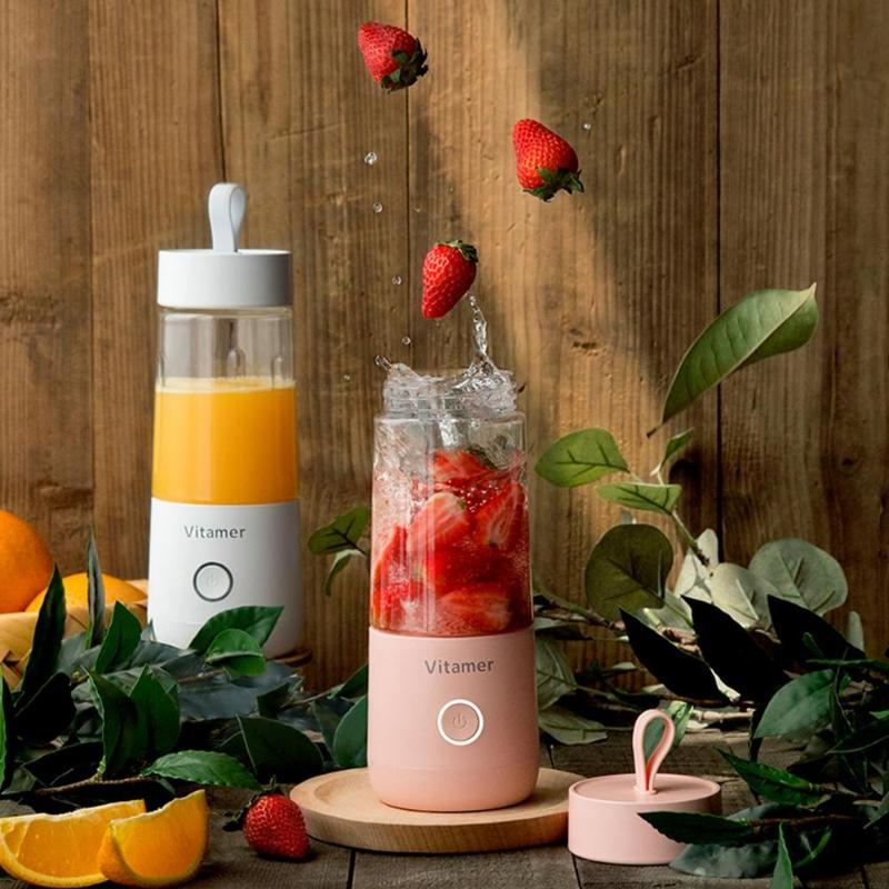 Electric USB Rechargeable Mixer Smoothie Slushy Cup Juice Blender Bottle USB Charging Kitchen Gadgets