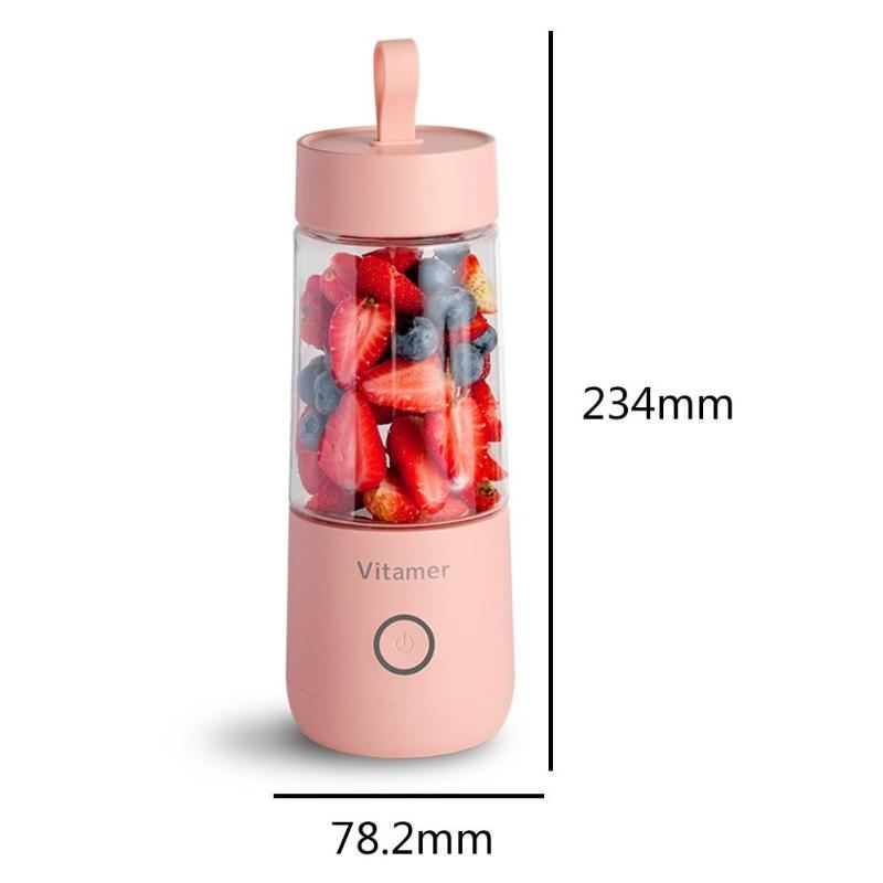 Electric USB Rechargeable Mixer Smoothie Slushy Cup Juice Blender Bottle USB Charging Kitchen Gadgets