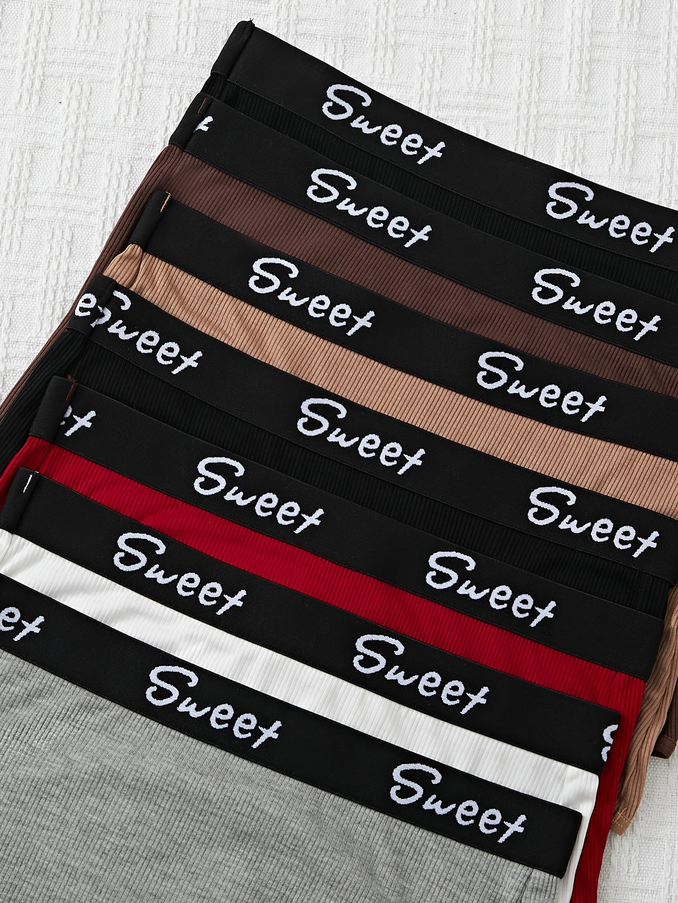 Sexy Comfy Breathable Stretchy 7pcs Boxer Shorts, Women's Lingerie & Underwear
