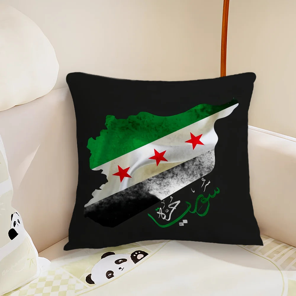 Free Syria Flag Pillow Case