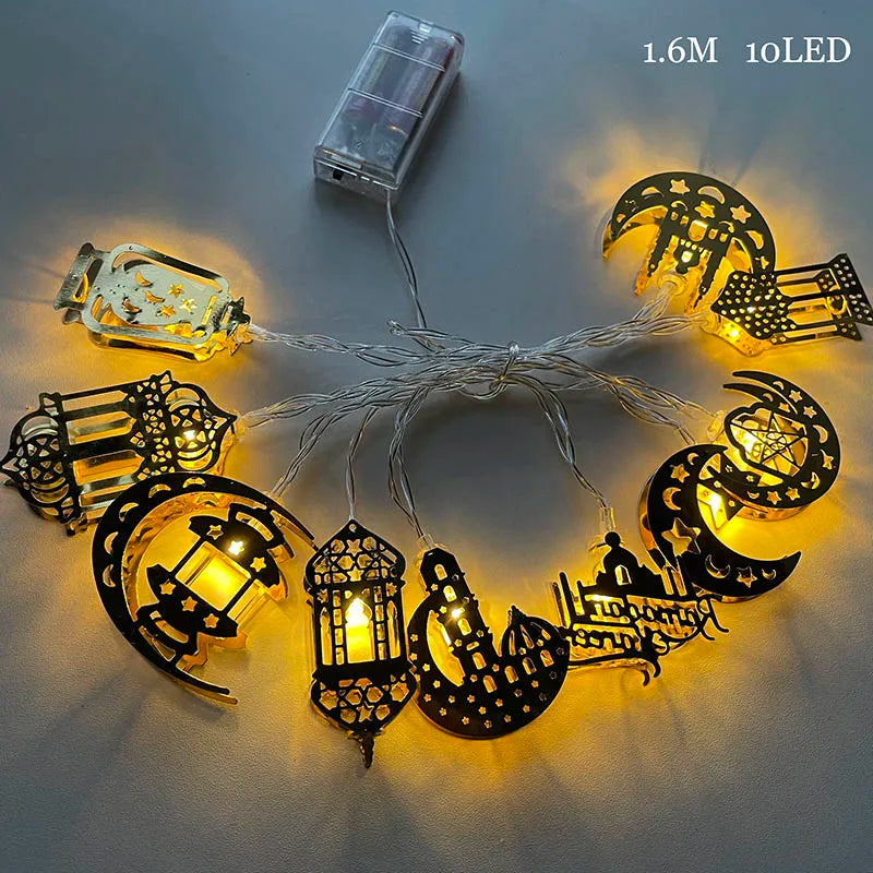LED Moon Star Ramadan String Lights