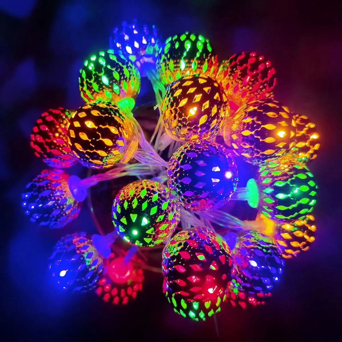 LED Moroccan Fairy Lights Battery Operated