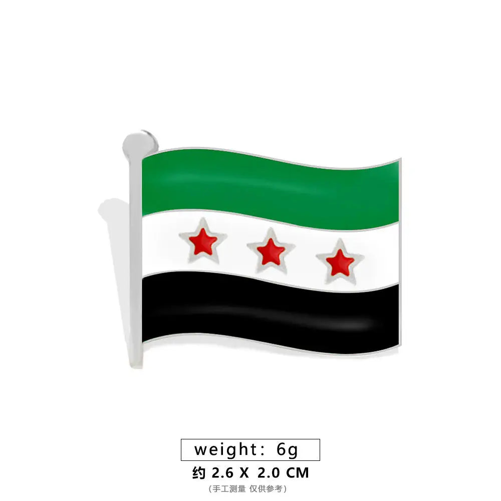 Syria Map Flag Pendant Necklace & Keychain - Unisex Alloy Jewelry for Men & Women | Fashion Keyring, Choker & Bag Charm Gift