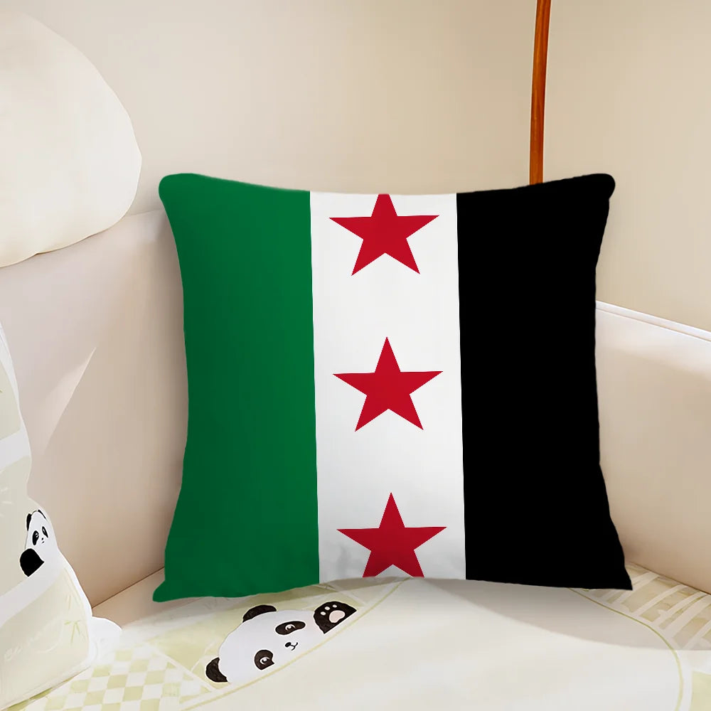 Free Syria Flag Pillow Case