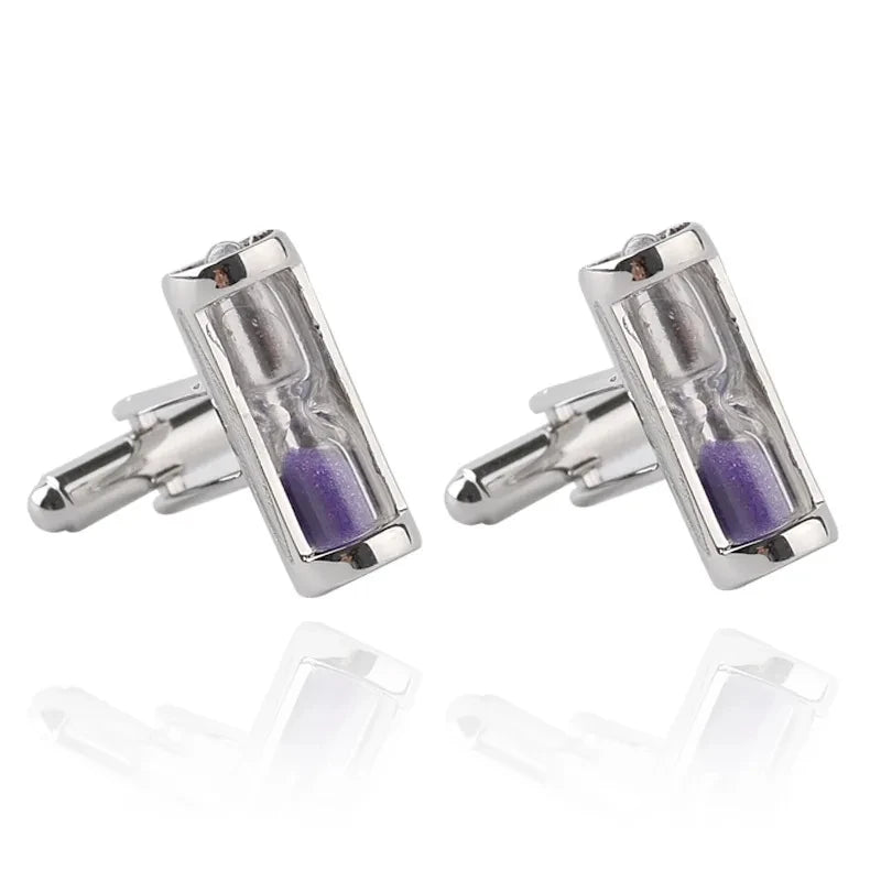 Luxury Men's Cufflinks 2025 - Crystal & Enamel Round Design for Formal Shirts & Special Occasions