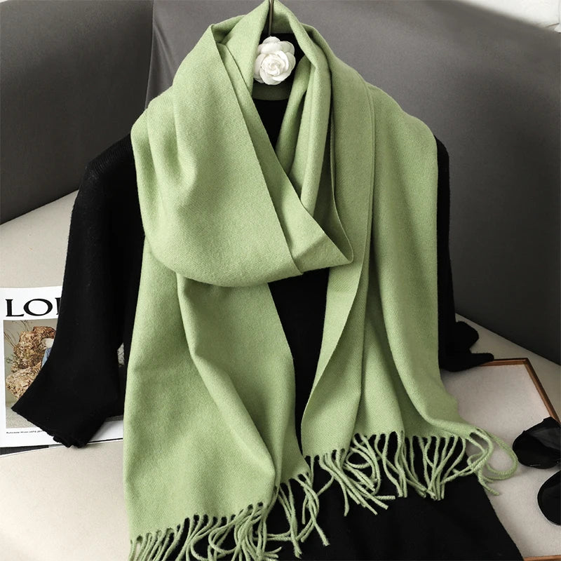 Luxury Cashmere Winter Scarf - Women's Warm Hijab, Pashmina Shawl & Fashionable Wrap