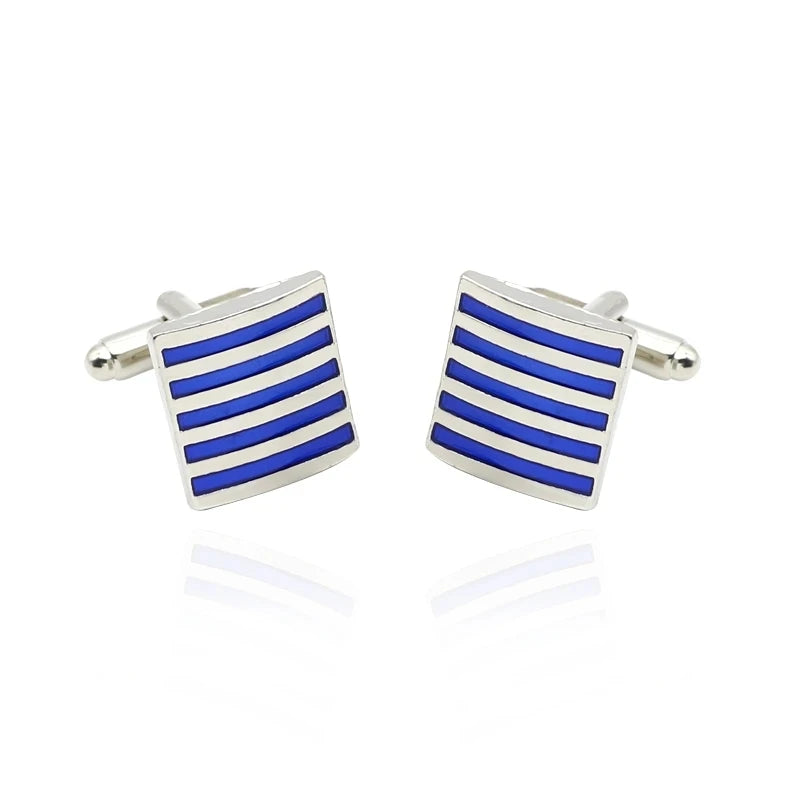 Luxury Men's Cufflinks 2025 - Crystal & Enamel Round Design for Formal Shirts & Special Occasions