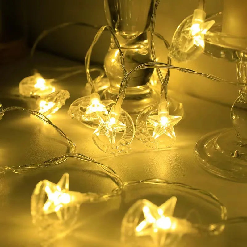 LED Moon Star Ramadan String Lights