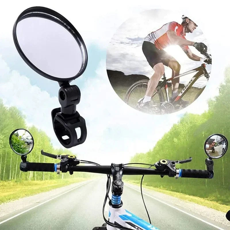 Bicycle Rearview Mirror 360 Degree Rotation Convex Mirror Handlebar Mount Cycling Bike Rear View Mirrors Bicycle Accessories