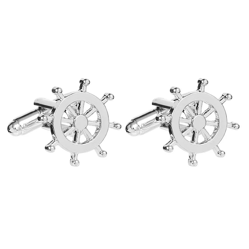 Luxury Men's Cufflinks 2025 - Crystal & Enamel Round Design for Formal Shirts & Special Occasions
