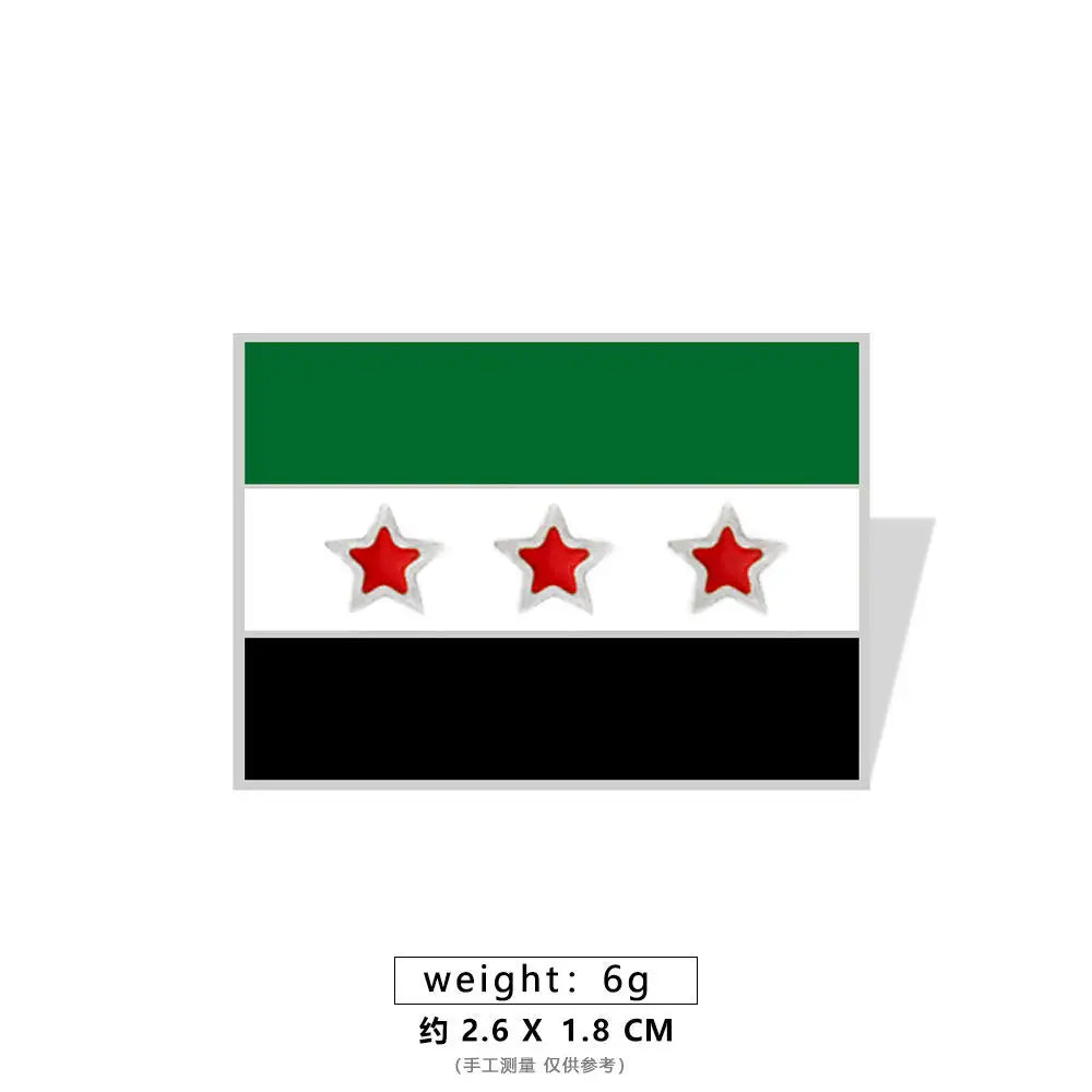Syria Map Flag Pendant Necklace & Keychain - Unisex Alloy Jewelry for Men & Women | Fashion Keyring, Choker & Bag Charm Gift