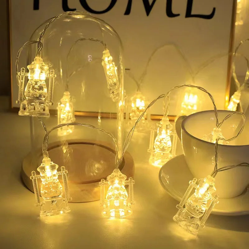 LED Moon Star Ramadan String Lights