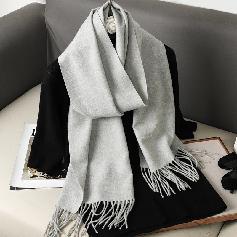 Luxury Cashmere Winter Scarf - Women's Warm Hijab, Pashmina Shawl & Fashionable Wrap