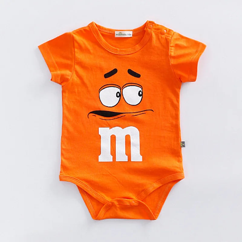 Summer Short-sleeved Cotton Bodysuits , Infant Jumpsuit