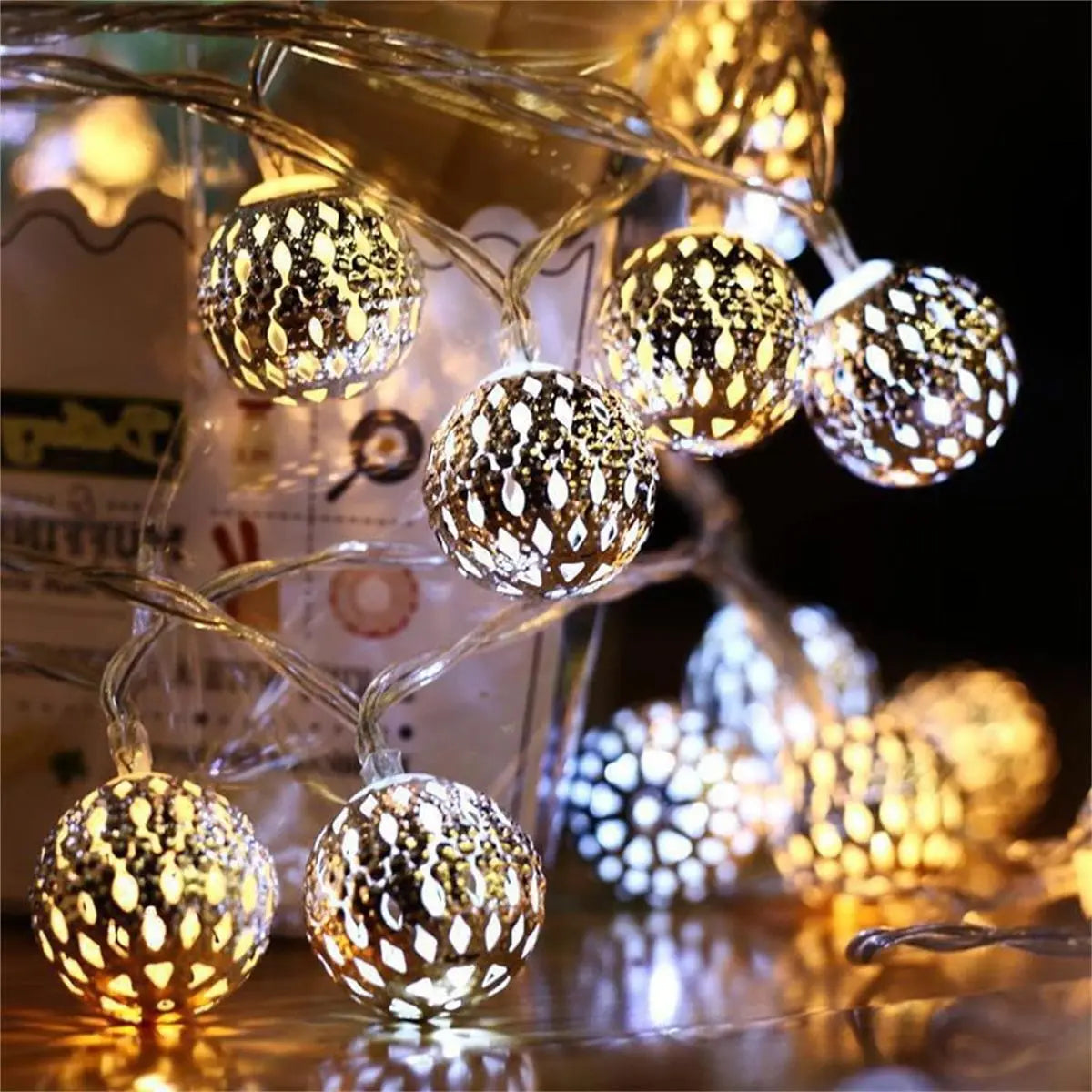 LED Moroccan Fairy Lights Battery Operated
