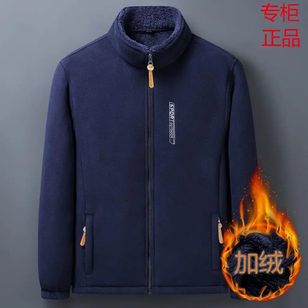 Polar Fleece Cold-Proof Thickened Coat Lightweight Windproof Zipper Cardigan Warm Jacket
