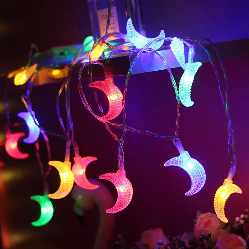 LED Moon Star Ramadan String Lights