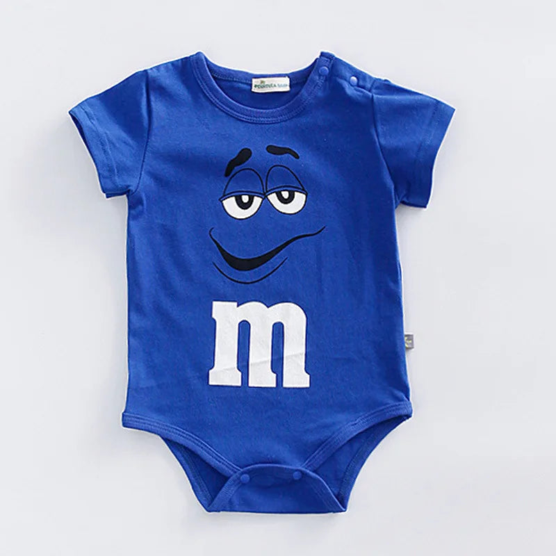 Summer Short-sleeved Cotton Bodysuits , Infant Jumpsuit