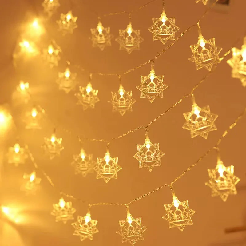 LED Moon Star Ramadan String Lights