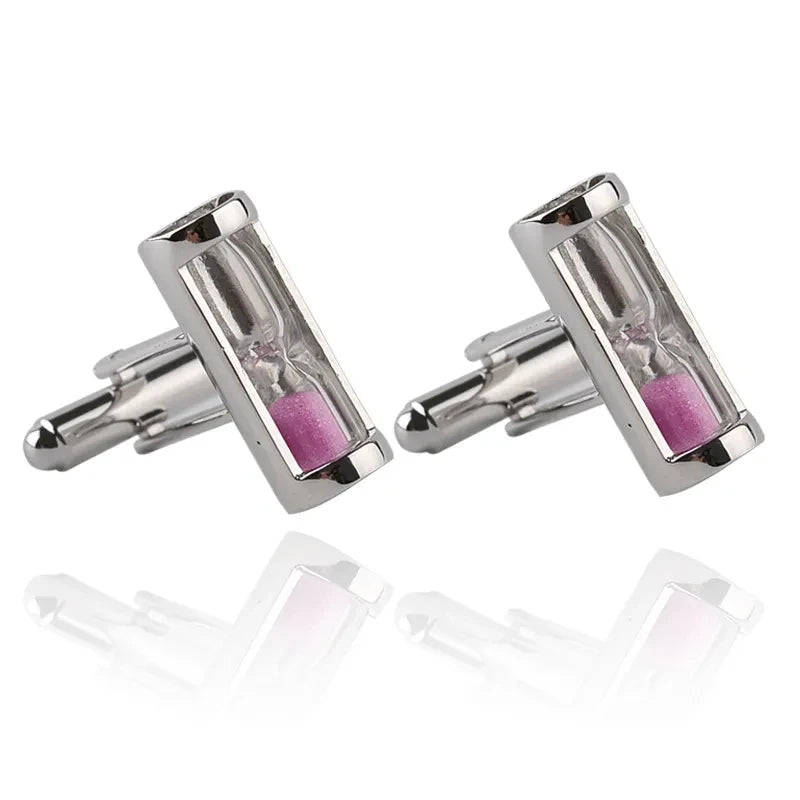 Luxury Men's Cufflinks 2025 - Crystal & Enamel Round Design for Formal Shirts & Special Occasions