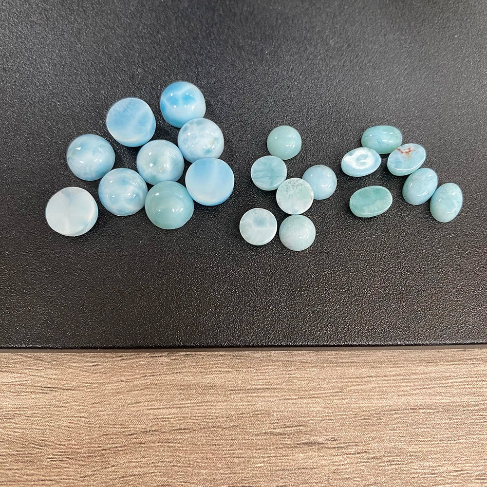 Loose Stone Round/Oval Ocean Vein 1-2ct Gems for Earring Ring Necklace Jewelry DIY Accessory