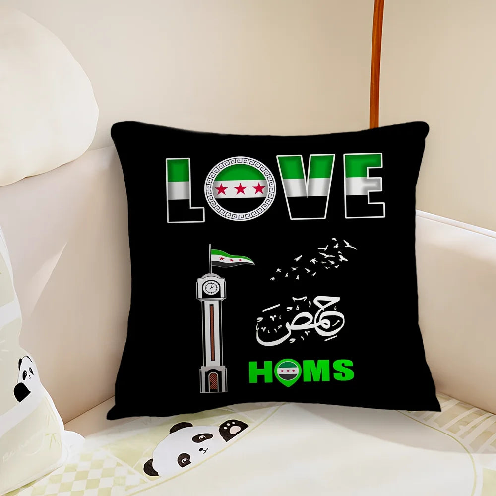 Free Syria Flag Pillow Case