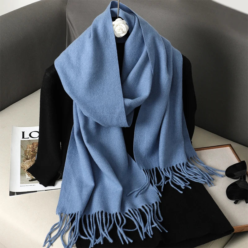Luxury Cashmere Winter Scarf - Women's Warm Hijab, Pashmina Shawl & Fashionable Wrap