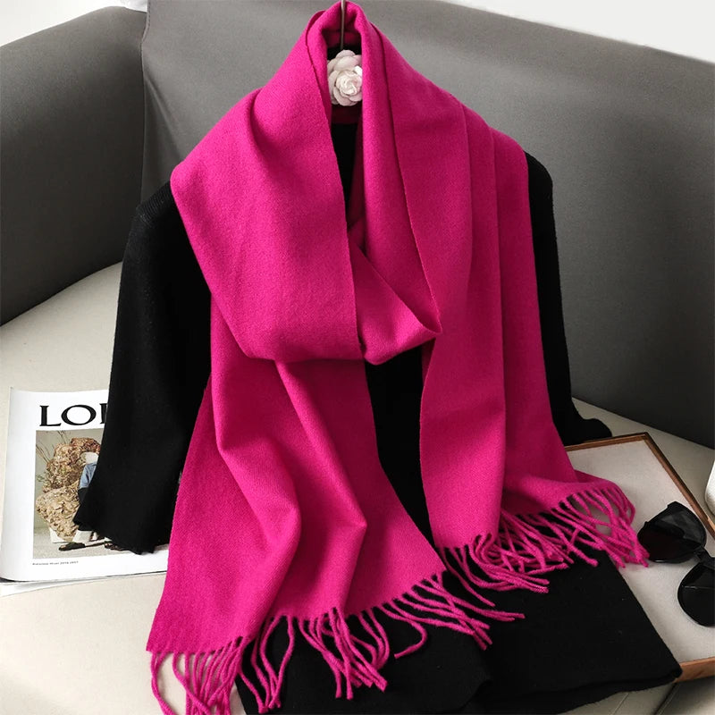 Luxury Cashmere Winter Scarf - Women's Warm Hijab, Pashmina Shawl & Fashionable Wrap