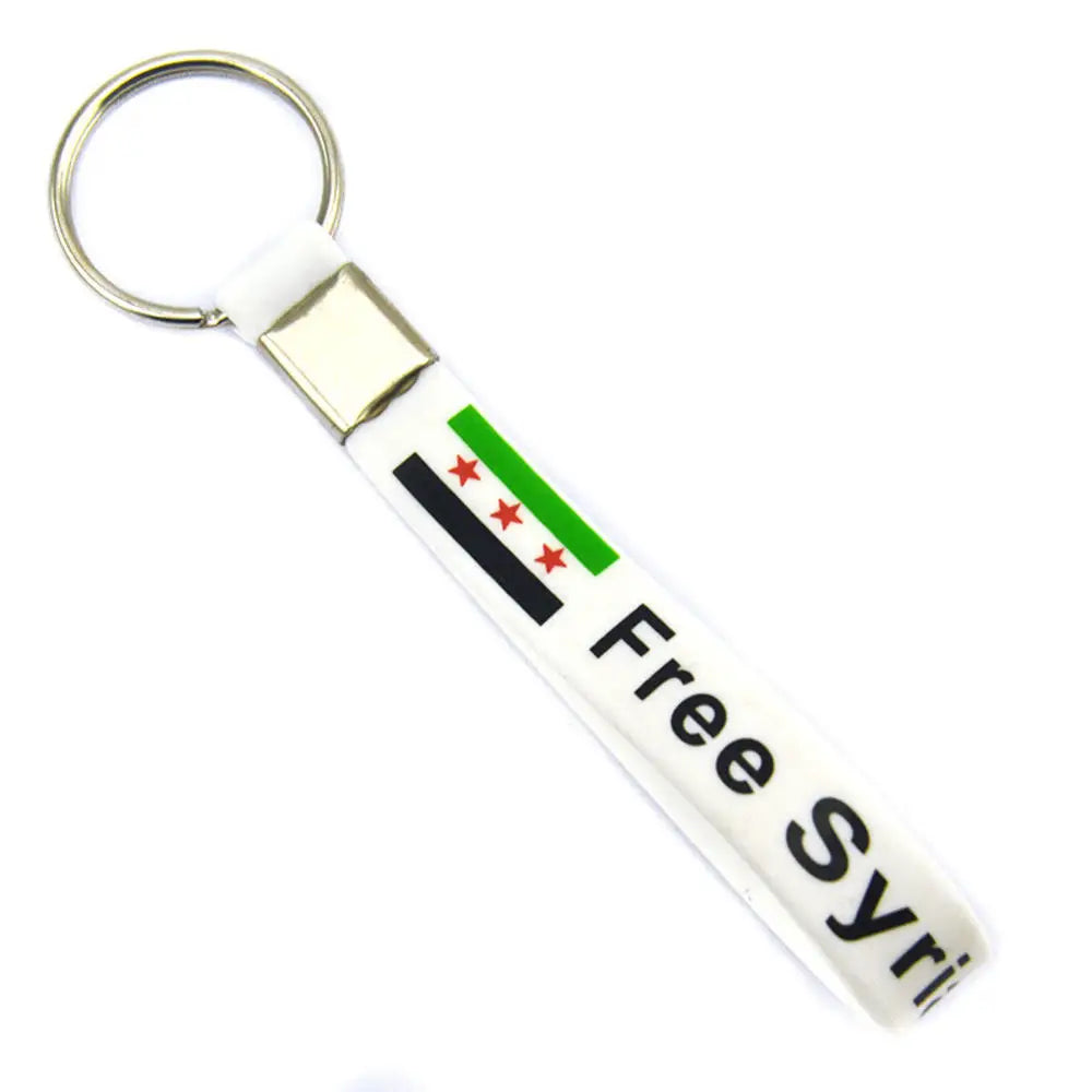 Syria Map Flag Pendant Necklace & Keychain - Unisex Alloy Jewelry for Men & Women | Fashion Keyring, Choker & Bag Charm Gift
