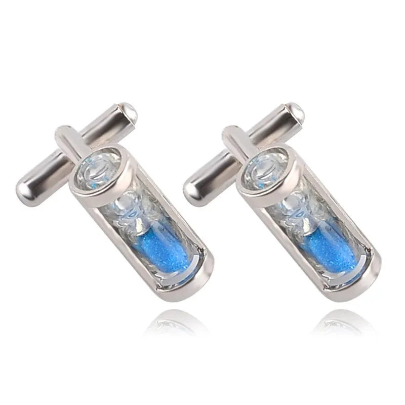 Luxury Men's Cufflinks 2025 - Crystal & Enamel Round Design for Formal Shirts & Special Occasions