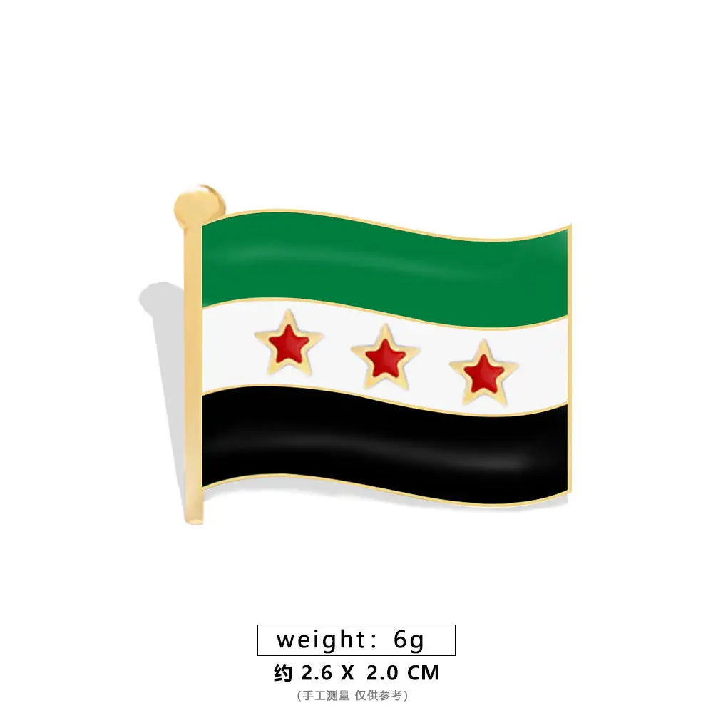 Syria Map Flag Pendant Necklace & Keychain - Unisex Alloy Jewelry for Men & Women | Fashion Keyring, Choker & Bag Charm Gift