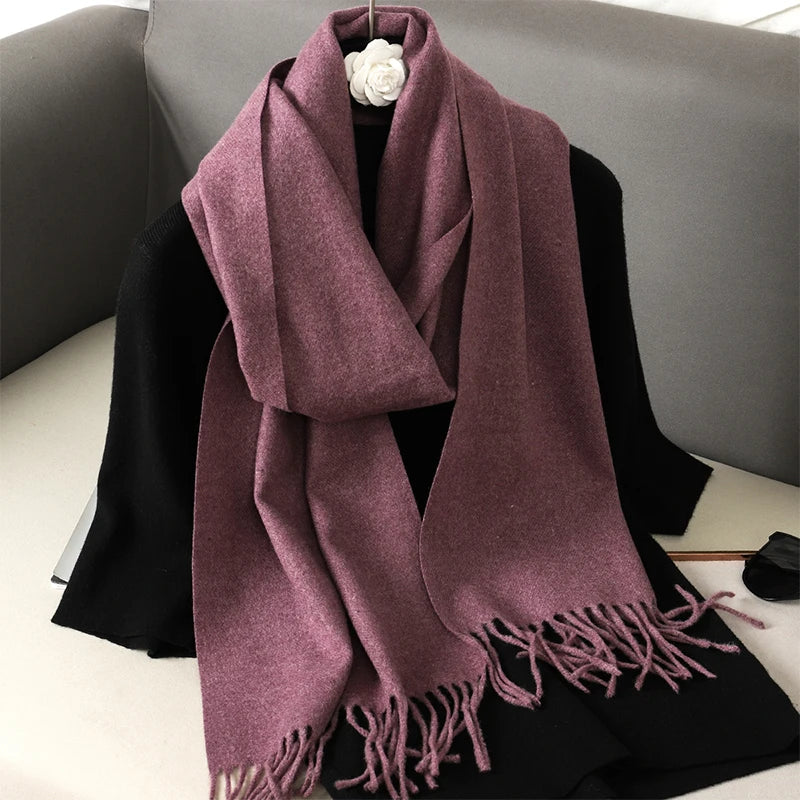 Luxury Cashmere Winter Scarf - Women's Warm Hijab, Pashmina Shawl & Fashionable Wrap
