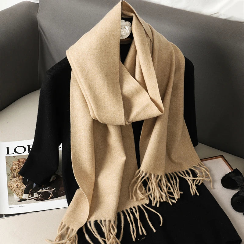 Luxury Cashmere Winter Scarf - Women's Warm Hijab, Pashmina Shawl & Fashionable Wrap