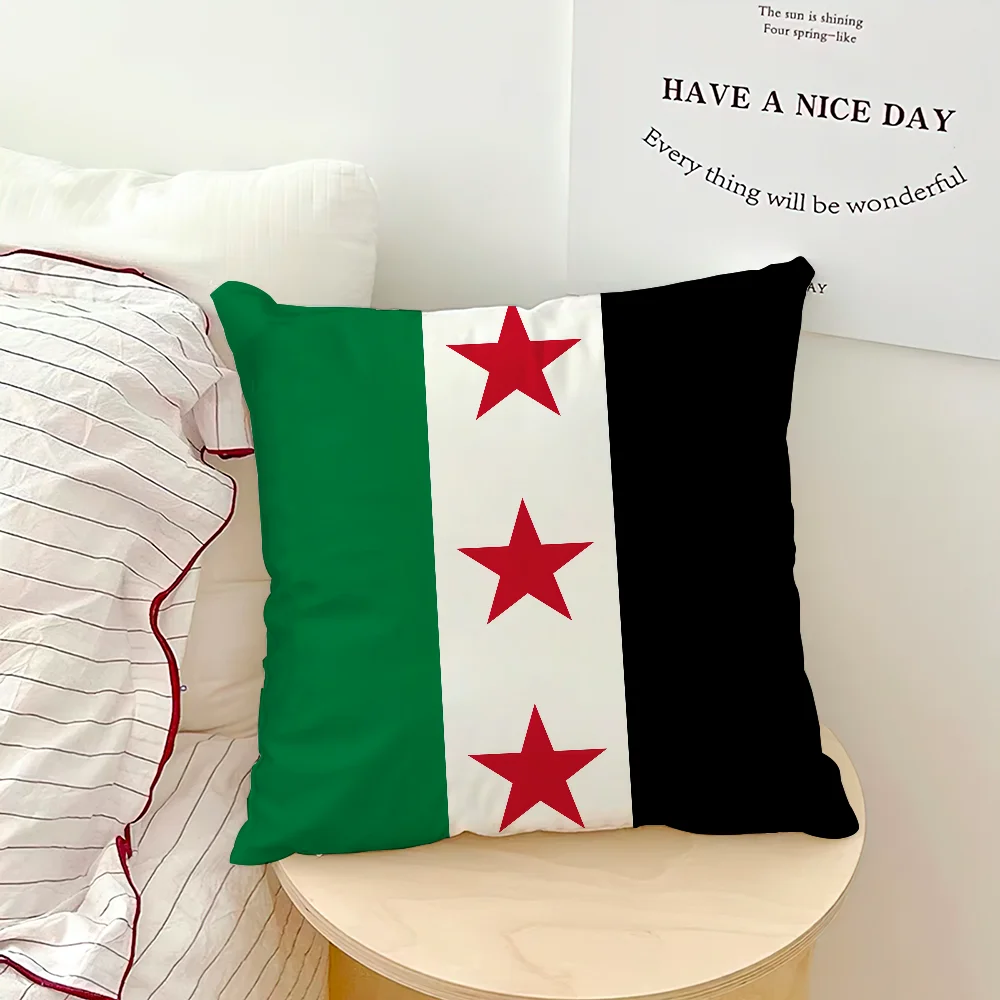 Free Syria Flag Pillow Case
