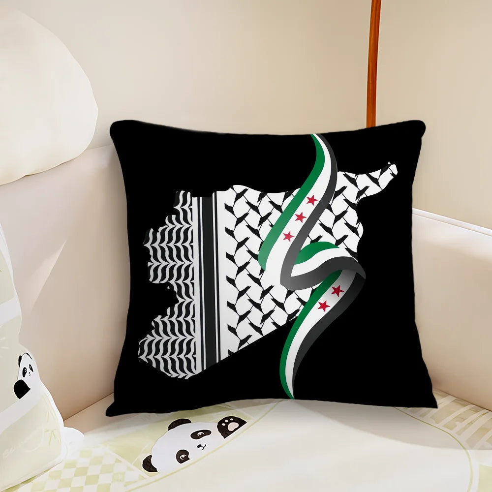 Free Syria Flag Pillow Case