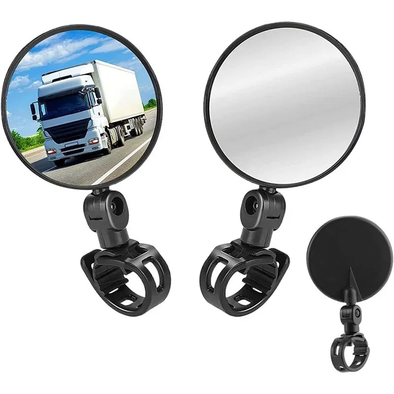 Bicycle Rearview Mirror 360 Degree Rotation Convex Mirror Handlebar Mount Cycling Bike Rear View Mirrors Bicycle Accessories
