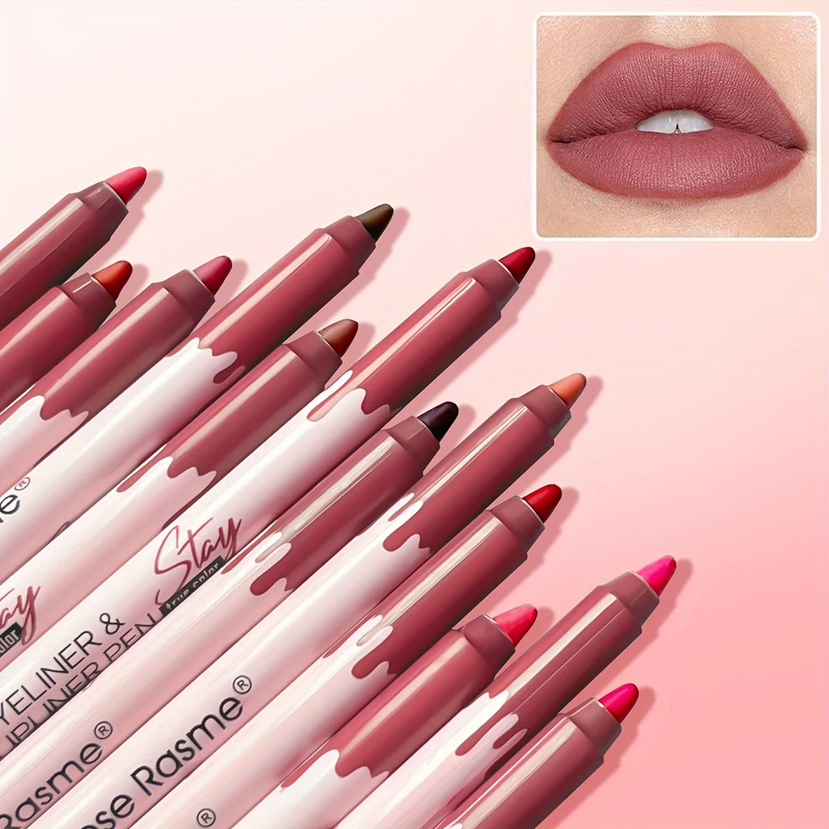 Matte Lip Liner Pencil Set Waterproof Long Lasting