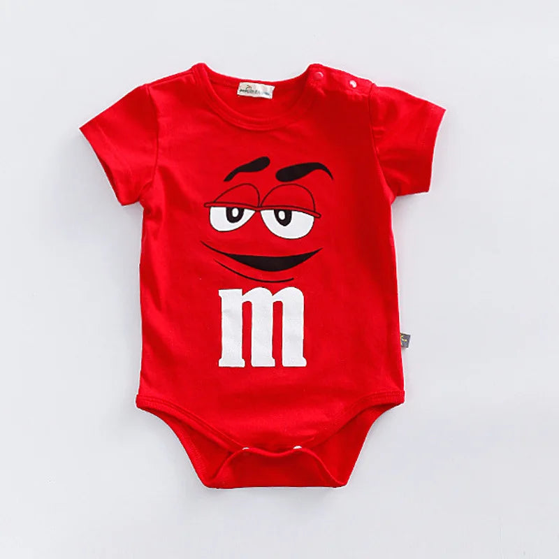 Summer Short-sleeved Cotton Bodysuits , Infant Jumpsuit