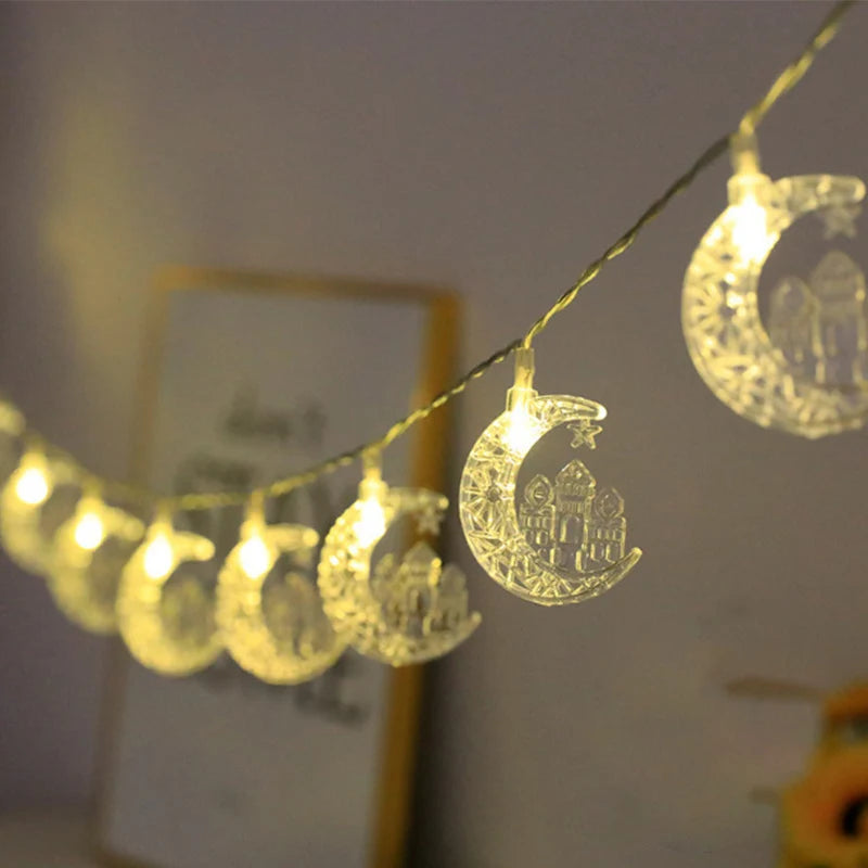 LED Moon Star Ramadan String Lights
