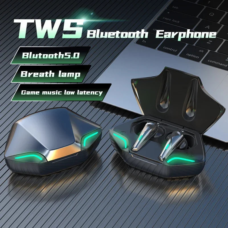 G11 Bluetooth Hörlurar Spel Trådlöst Bluetooth Headset Hörlurar Bluetooth Hörlurar HIFI Med Mic Laddningsbox Gratis frakt