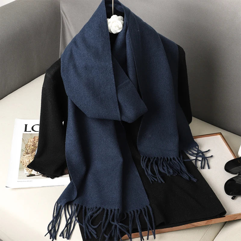 Luxury Cashmere Winter Scarf - Women's Warm Hijab, Pashmina Shawl & Fashionable Wrap