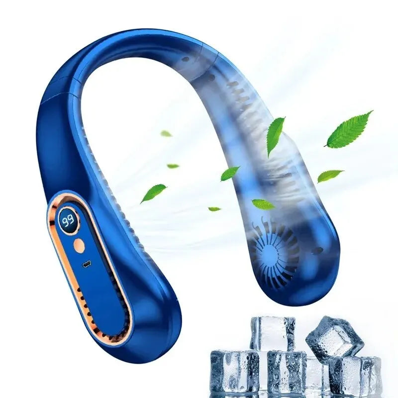 Neck Bladeless Fan Mini Ultra Long Life Portable Lazy Silent Fan Usb charging Power 5 Gear
