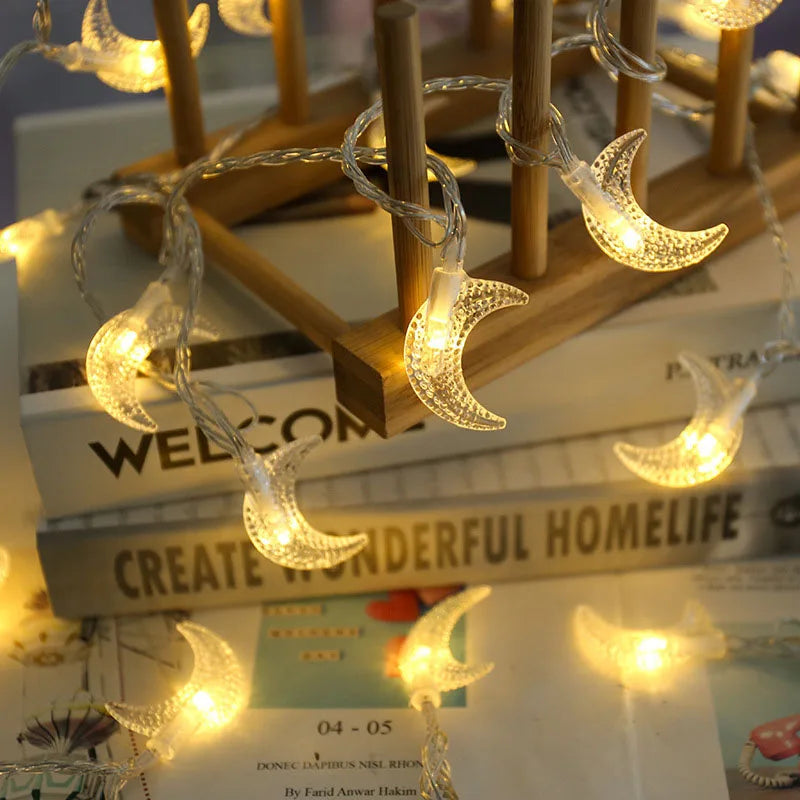 LED Moon Star Ramadan String Lights