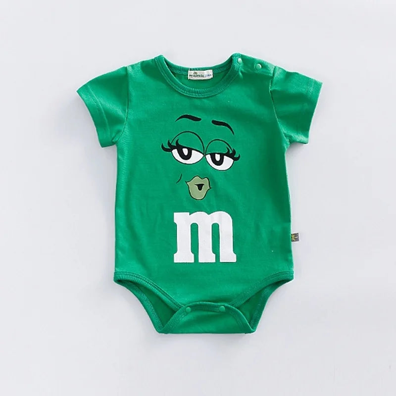 Summer Short-sleeved Cotton Bodysuits , Infant Jumpsuit