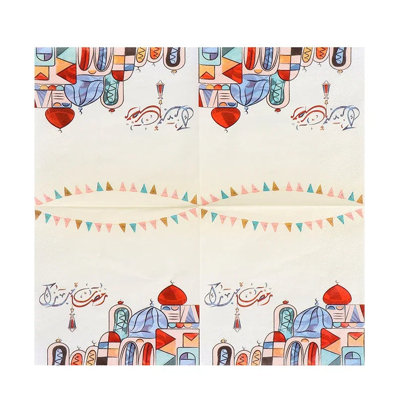 Ramadan Mubarak Paper Napkin Al-Fitr Al Adha