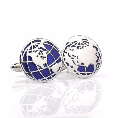 Luxury Men's Cufflinks 2025 - Crystal & Enamel Round Design for Formal Shirts & Special Occasions