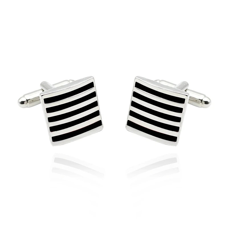 Luxury Men's Cufflinks 2025 - Crystal & Enamel Round Design for Formal Shirts & Special Occasions