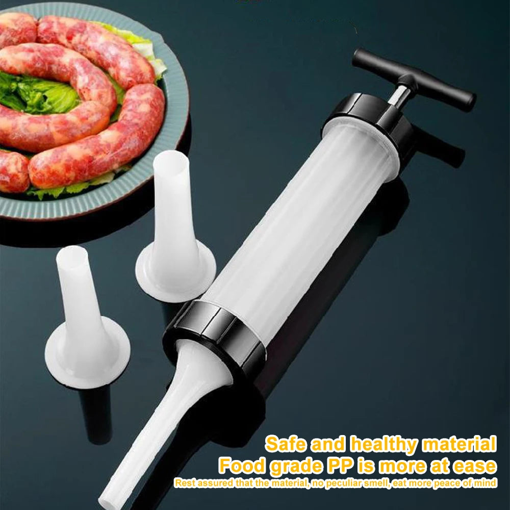 Manual Sausage Stuffing Machine Homemade Stuffer Sausage Syringe Manual Meat Injector Kitchen Gadgets